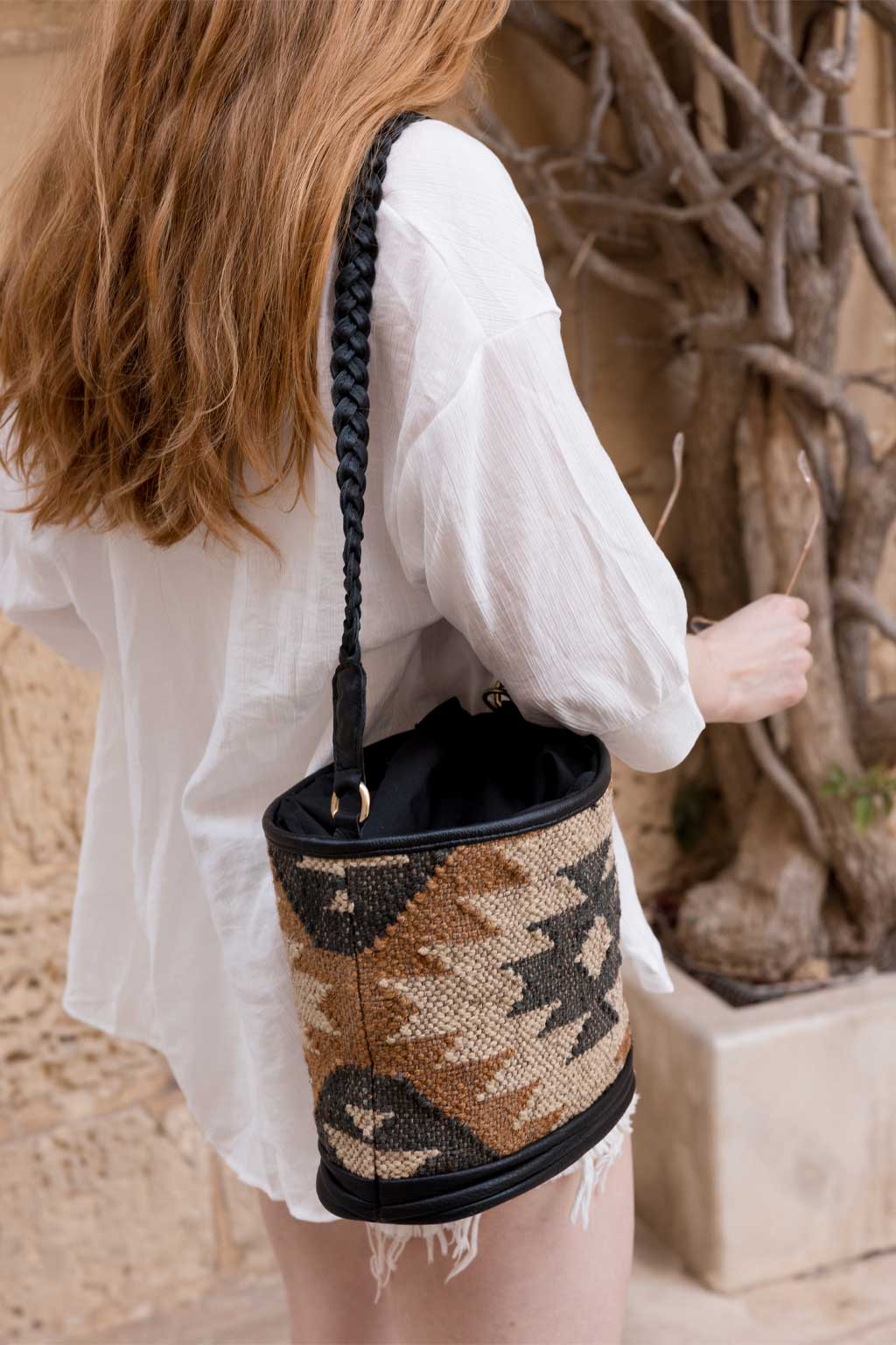 Boho Bucket Bag India Light