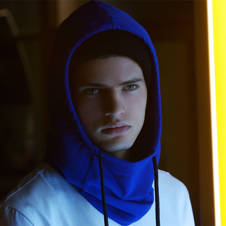 Blue Hood & Beanie
