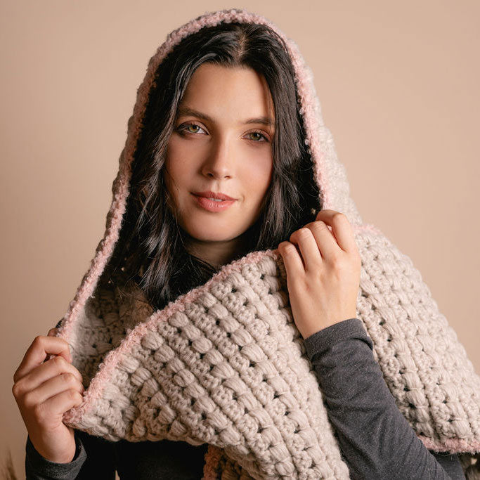 Hooded Scarf Alpaca Wool #3