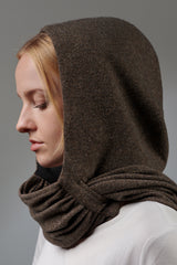 Tweed Hooded Scarf