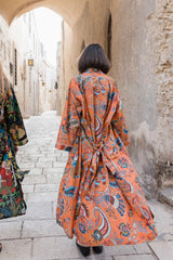 Orange Floral Kimono