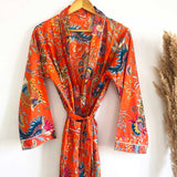 Orange Floral Kimono