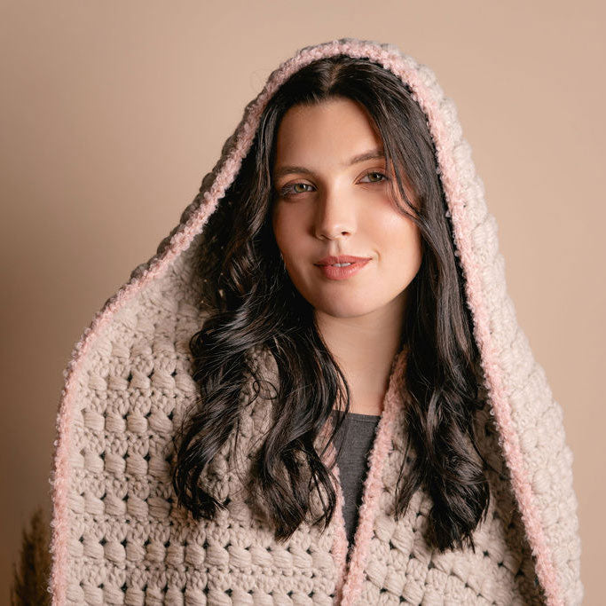 Hooded Scarf Alpaca Wool #3